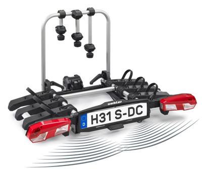 UEBLER H31 S DC Fahrradträger 3 Räder 90 Grad faltbar Rückfahrkontrolle