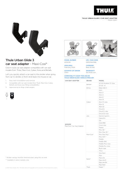 Thule Urban Glide 3 Single CSA MC