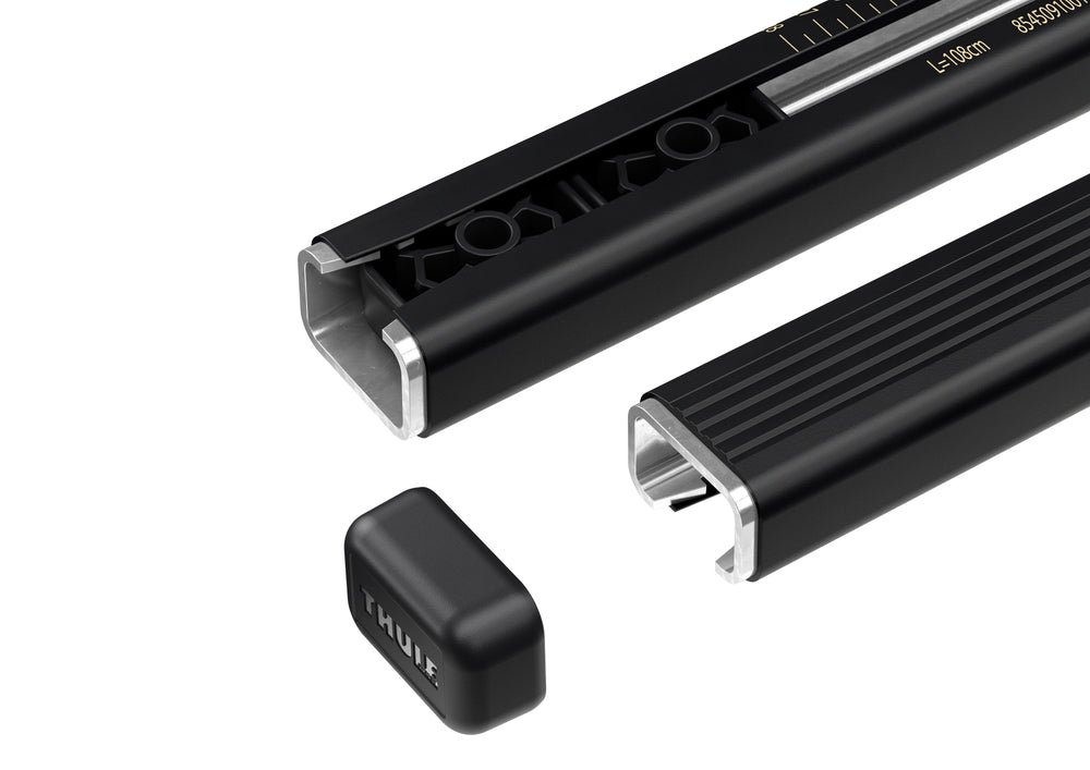Dachträger Komplettset SquareBar Evo schwarz Land Rover Defender 90/110/130 3-T/5-T SUV 1983-2019 Regenleisten/Hochdach 712500 953000